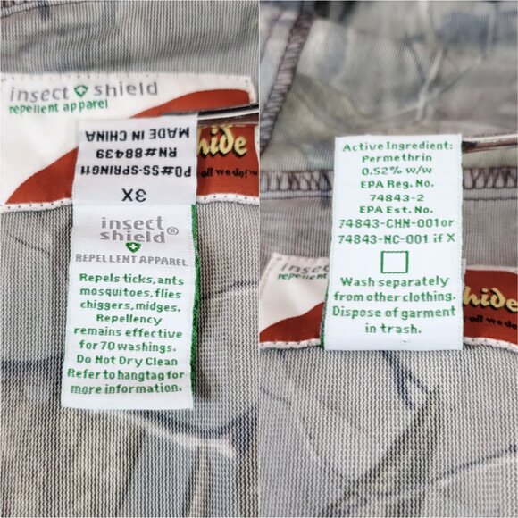 Gamehide Jacket Mens 3X Camouflage Realtree Edge Insect Shield EliminTick Hooded - Picture 13 of 16